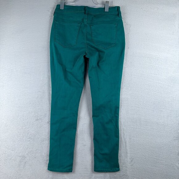Old Navy Rockstar Super Skinny Jeans Ankle Slit Mid Rise Womens Aqua Blue Size 8 - Picture 2 of 13
